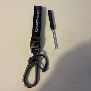 Dodge Challenger fob keychain in black NWT